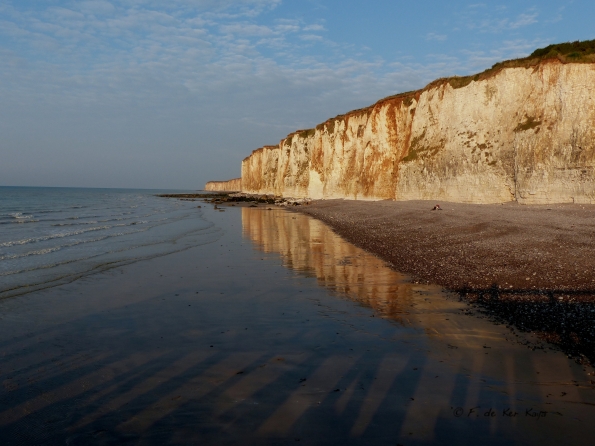 Sunset shadows and reflections